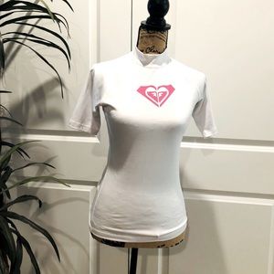 ROXY Rash swimshirt size 8 -mid sleeve 🏄🏽‍♀️